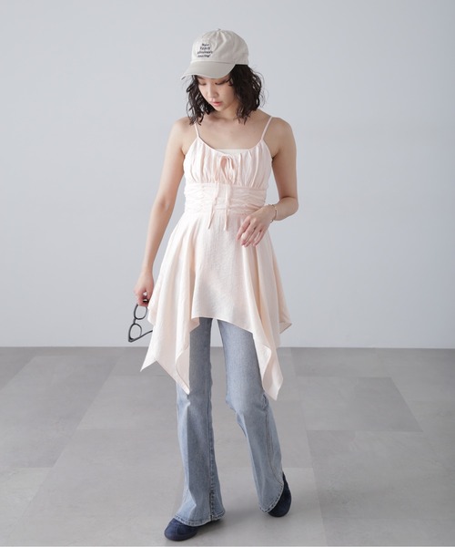 FREE'S MART（フリーズマート）の「◇イレヘムチュニックキャミワンピース（ワンピース・レディース・ピンク系その他/ホワイト/ブラック・FREE）」の9枚目の写真