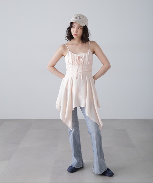 FREE'S MART（フリーズマート）の「◇イレヘムチュニックキャミワンピース（ワンピース・レディース・ピンク系その他/ホワイト/ブラック・FREE）」の10枚目の写真