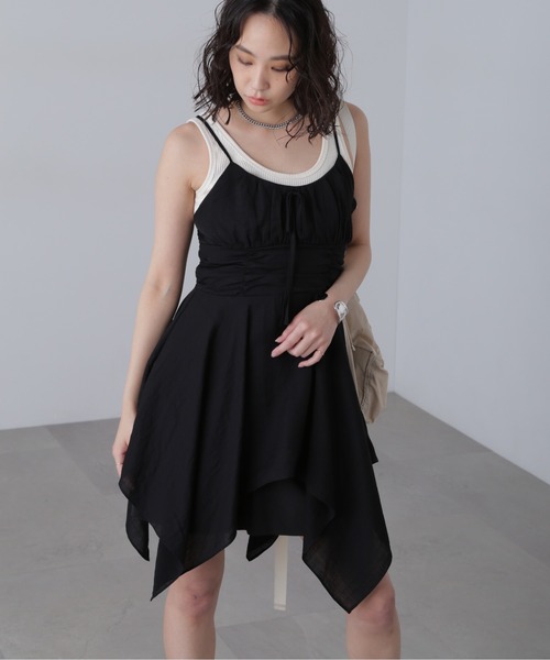 FREE'S MART（フリーズマート）の「◇イレヘムチュニックキャミワンピース（ワンピース・レディース・ピンク系その他/ホワイト/ブラック・FREE）」の14枚目の写真