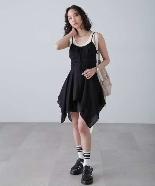 FREE'S MART（フリーズマート）の「◇イレヘムチュニックキャミワンピース（ワンピース・レディース・ピンク系その他/ホワイト/ブラック・FREE）」の18枚目の写真