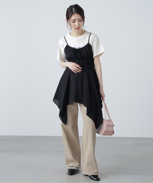 FREE'S MART（フリーズマート）の「◇イレヘムチュニックキャミワンピース（ワンピース・レディース・ピンク系その他/ホワイト/ブラック・FREE）」の20枚目の写真