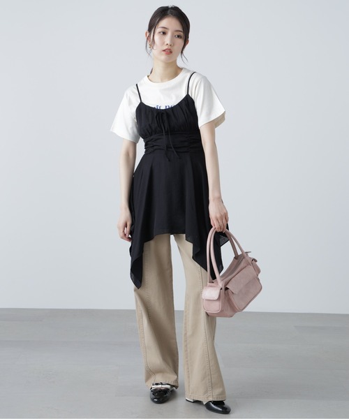 FREE'S MART（フリーズマート）の「◇イレヘムチュニックキャミワンピース（ワンピース・レディース・ピンク系その他/ホワイト/ブラック・FREE）」の21枚目の写真