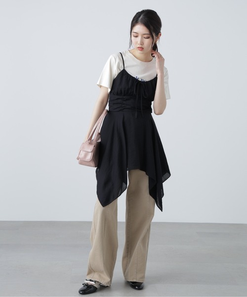 FREE'S MART（フリーズマート）の「◇イレヘムチュニックキャミワンピース（ワンピース・レディース・ピンク系その他/ホワイト/ブラック・FREE）」の22枚目の写真