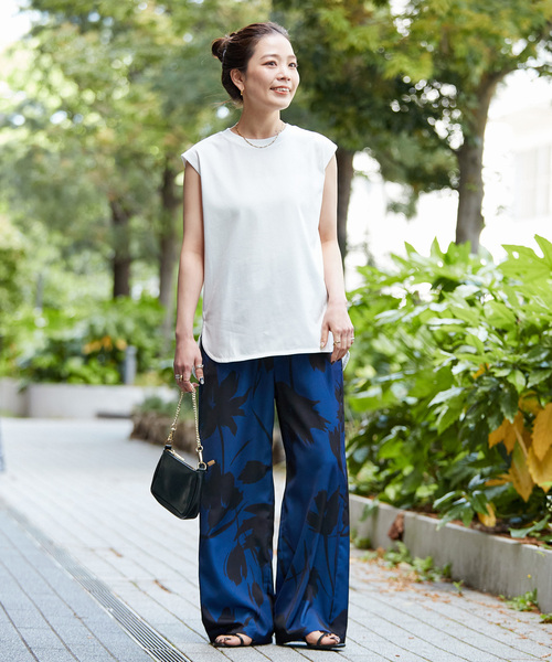 B.C STOCK(ベーセーストック)の「【WEB限定】ウォッシャブル / 接触冷感 / ノースリーブプルオーバー(Tシャツ/カットソー・レディース・キャメル/ホワイト/ブラック・FREE)」の11枚目の写真