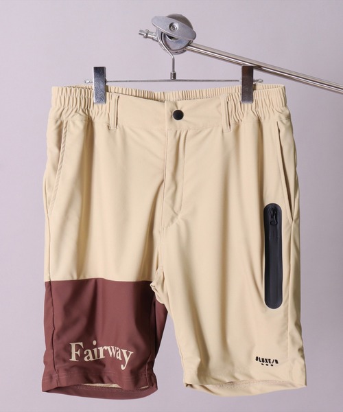 LUXE/R GOLF(ラグジュ ゴルフ)の「(RM)【LUXE/R GOLF】COOL & DRY ストレッチ スムース バイカラー ショートパンツ(スウェットパンツ・メンズ・ホワイト×ブラック/ブラック×グレー/ネイビー×ホワイト/ベージュ系・M/L/XL)」の20枚目の写真