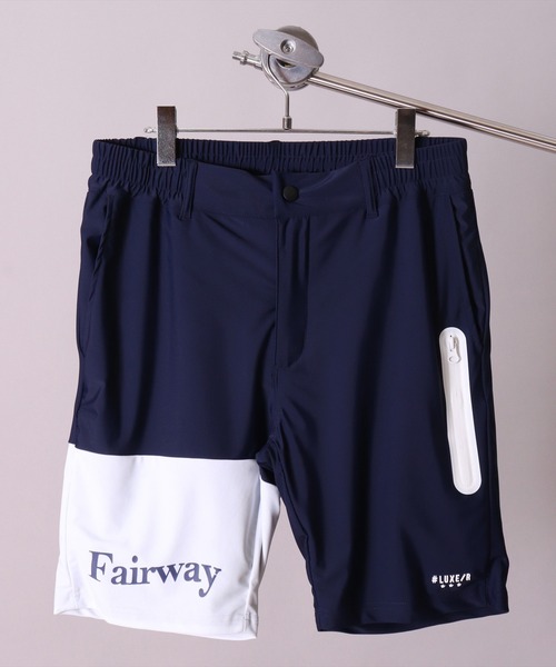 LUXE/R GOLF(ラグジュ ゴルフ)の「(RM)【LUXE/R GOLF】COOL & DRY ストレッチ スムース バイカラー ショートパンツ(スウェットパンツ・メンズ・ホワイト×ブラック/ブラック×グレー/ネイビー×ホワイト/ベージュ系・M/L/XL)」の21枚目の写真