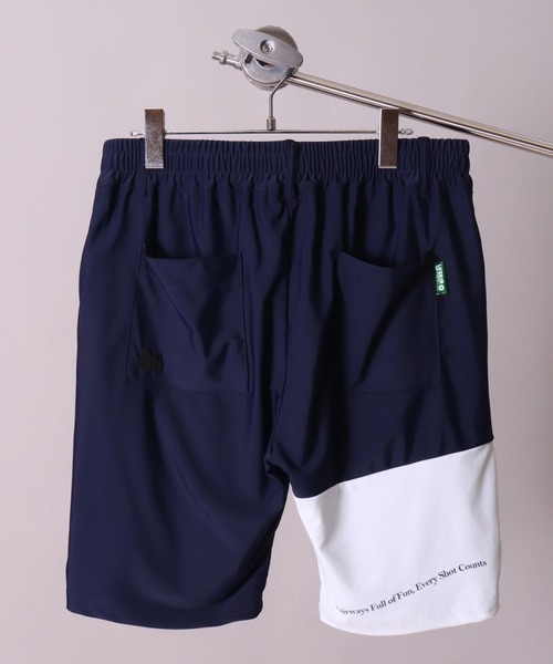 LUXE/R GOLF(ラグジュ ゴルフ)の「(RM)【LUXE/R GOLF】COOL & DRY ストレッチ スムース バイカラー ショートパンツ(スウェットパンツ・メンズ・ホワイト×ブラック/ブラック×グレー/ネイビー×ホワイト/ベージュ系・M/L/XL)」の22枚目の写真