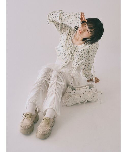 merry jenny（メリージェニー）の「Sugary frill Loafer（ローファー・レディース・ピンク/ベージュ・MEDIUM/LARGE）」の13枚目の写真