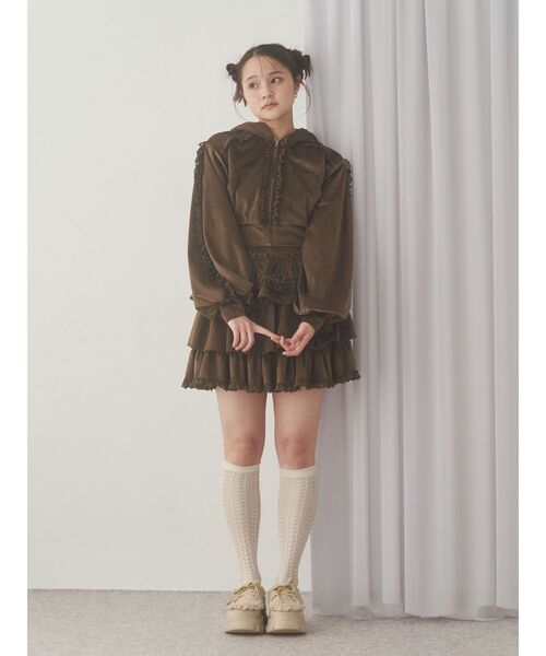 merry jenny（メリージェニー）の「Sugary frill Loafer（ローファー・レディース・ピンク/ベージュ・MEDIUM/LARGE）」の3枚目の写真