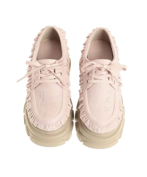 merry jenny(メリージェニー)の「Sugary frill Loafer(ローファー・レディース・ピンク/ベージュ・MEDIUM/LARGE)」の3枚目の写真