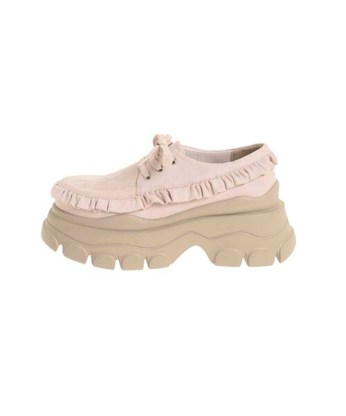 merry jenny(メリージェニー)の「Sugary frill Loafer(ローファー・レディース・ピンク/ベージュ・MEDIUM/LARGE)」の4枚目の写真