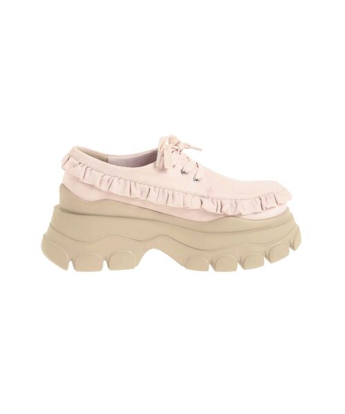 merry jenny(メリージェニー)の「Sugary frill Loafer(ローファー・レディース・ピンク/ベージュ・MEDIUM/LARGE)」の5枚目の写真