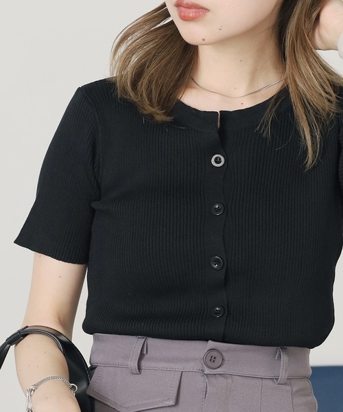 BLANK (ブランク)の「Side Drawstring Ribbon Tops / サイドドロストリボントップス(Tシャツ/カットソー・レディース・ブラック/ライトグリーン・FREE)」の14枚目の写真