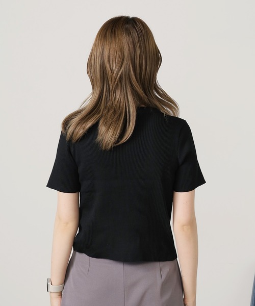 BLANK (ブランク)の「Side Drawstring Ribbon Tops / サイドドロストリボントップス(Tシャツ/カットソー・レディース・ブラック/ライトグリーン・FREE)」の9枚目の写真