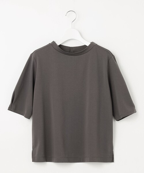 J.PRESS(ジェイプレス)の「【洗える・抗菌防臭・接触冷感・吸水速乾】ドライポンチ モックネック カットソー(Tシャツ/カットソー・レディース・グレー系/サックスブルー系/ベージュ系/ブラック系・T15/T13)」の15枚目の写真