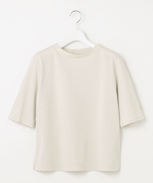 J.PRESS(ジェイプレス)の「【洗える・抗菌防臭・接触冷感・吸水速乾】ドライポンチ モックネック カットソー(Tシャツ/カットソー・レディース・グレー系/サックスブルー系/ベージュ系/ブラック系・T15/T13)」の16枚目の写真