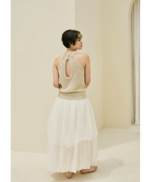 セール】summer knit halter neck top（ニット/セーター