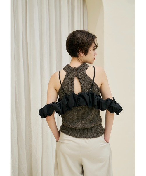 トップス NOTRE emor summer knit halter neck top セール】summer knit halter neck top（ニット/セーター
