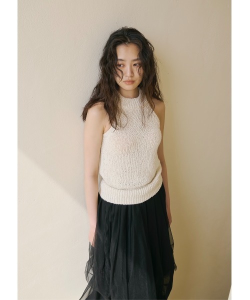 トップス NOTRE emor summer knit halter neck top セール】summer knit halter neck top（ニット/セーター