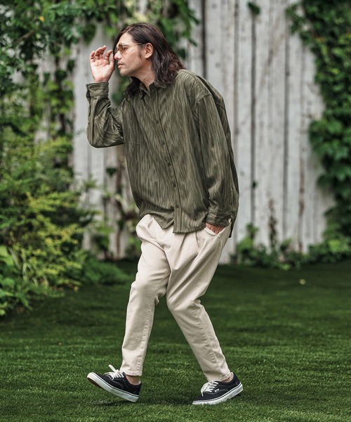 CAMBIO(カンビオ)の「ms6154- Spotted Print Corduroy Shirts コーデュロイシャツ(シャツ/ブラウス・メンズ・グレイッシュベージュ/ブラック/カーキ・S/M/L)」の9枚目の写真
