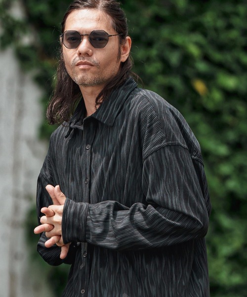 CAMBIO(カンビオ)の「ms6154- Spotted Print Corduroy Shirts コーデュロイシャツ(シャツ/ブラウス・メンズ・グレイッシュベージュ/ブラック/カーキ・S/M/L)」の10枚目の写真