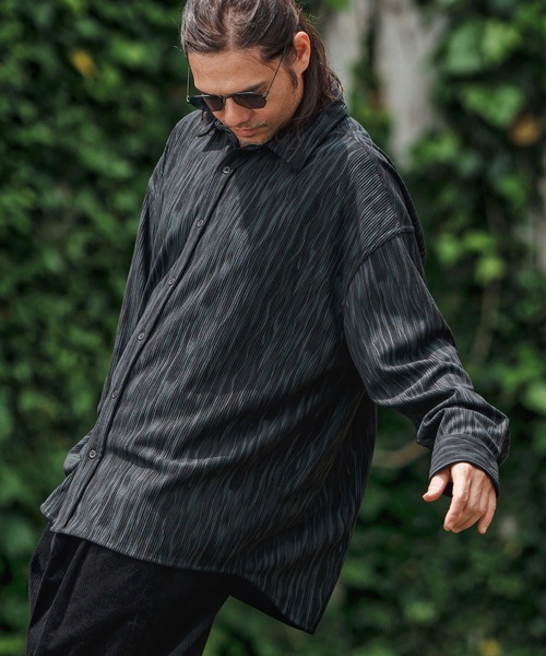CAMBIO(カンビオ)の「ms6154- Spotted Print Corduroy Shirts コーデュロイシャツ(シャツ/ブラウス・メンズ・グレイッシュベージュ/ブラック/カーキ・S/M/L)」の11枚目の写真