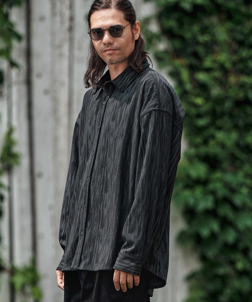 CAMBIO(カンビオ)の「ms6154- Spotted Print Corduroy Shirts コーデュロイシャツ(シャツ/ブラウス・メンズ・グレイッシュベージュ/ブラック/カーキ・S/M/L)」の12枚目の写真