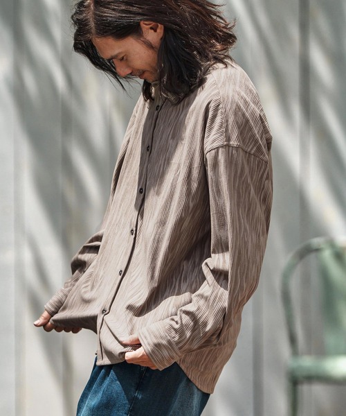 CAMBIO(カンビオ)の「ms6154- Spotted Print Corduroy Shirts コーデュロイシャツ(シャツ/ブラウス・メンズ・グレイッシュベージュ/ブラック/カーキ・S/M/L)」の18枚目の写真
