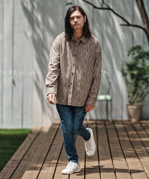 CAMBIO(カンビオ)の「ms6154- Spotted Print Corduroy Shirts コーデュロイシャツ(シャツ/ブラウス・メンズ・グレイッシュベージュ/ブラック/カーキ・S/M/L)」の19枚目の写真