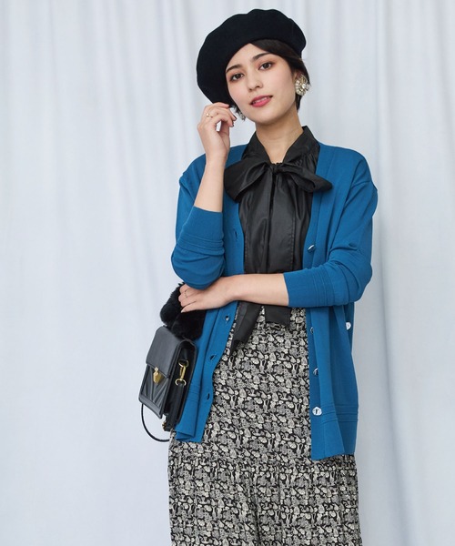 JETSET SOLO PLUS (ジェットセットソロプラス)の「【JETSET SOLO PLUS】コーティングローンボウタイブラウス(シャツ/ブラウス・レディース・ブルー/ブラック/ブラウン・FREE)」の8枚目の写真