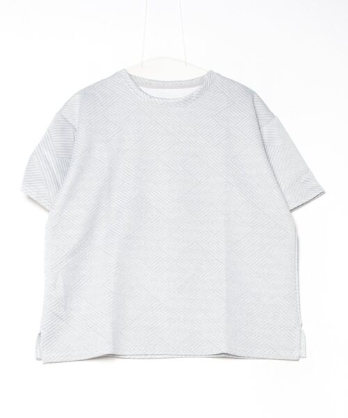 ARCADE(アーケード)の「同色織柄もちもち素材 ボックスシルエット クルーネック ショートスリーブカットソー(Tシャツ/カットソー・メンズ・ベージュ/ホワイト/グレー/ブラック・L/XL/2XL/M)」の21枚目の写真