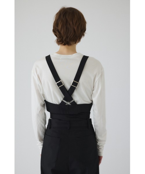 RIM.ARK(リムアーク)の「Design bustier デザインビスチェ(キャミソール・レディース・グレイッシュベージュ/ブラック・FREE)」の14枚目の写真