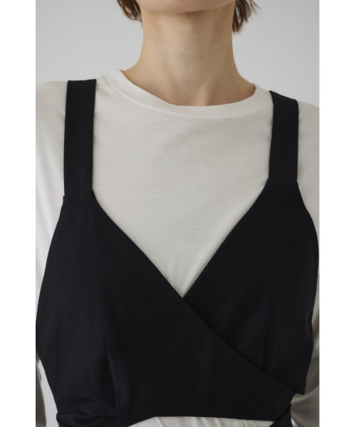 RIM.ARK(リムアーク)の「Design bustier デザインビスチェ(キャミソール・レディース・グレイッシュベージュ/ブラック・FREE)」の20枚目の写真