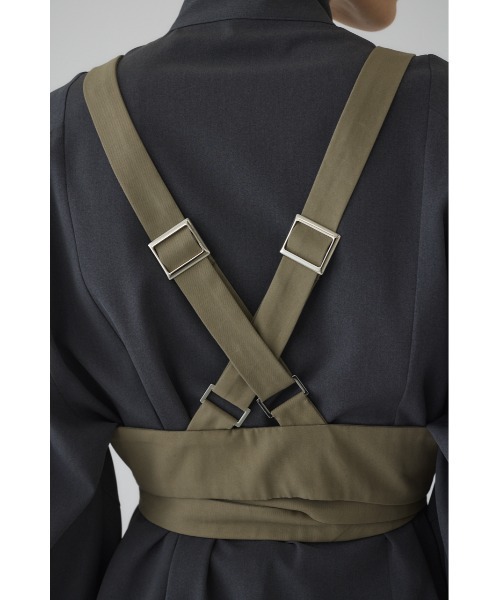 RIM.ARK(リムアーク)の「Design bustier デザインビスチェ(キャミソール・レディース・グレイッシュベージュ/ブラック・FREE)」の12枚目の写真