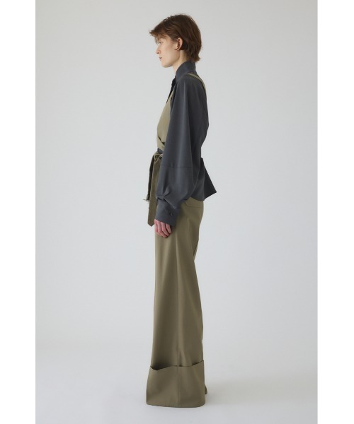 RIM.ARK(リムアーク)の「Design bustier デザインビスチェ(キャミソール・レディース・グレイッシュベージュ/ブラック・FREE)」の6枚目の写真