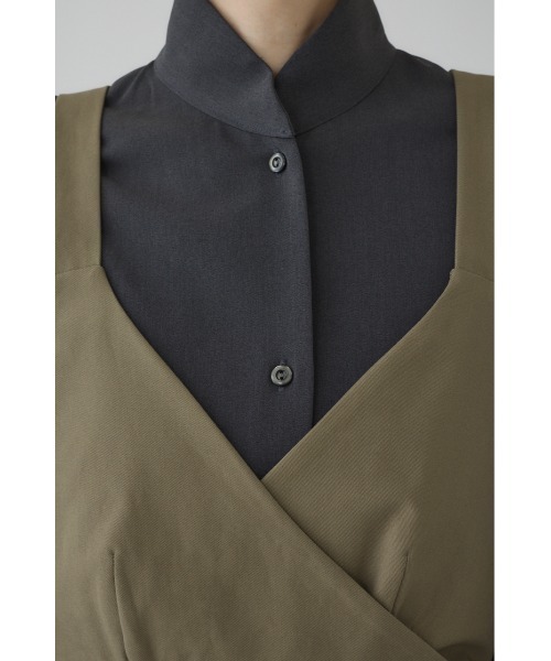 RIM.ARK(リムアーク)の「Design bustier デザインビスチェ(キャミソール・レディース・グレイッシュベージュ/ブラック・FREE)」の10枚目の写真