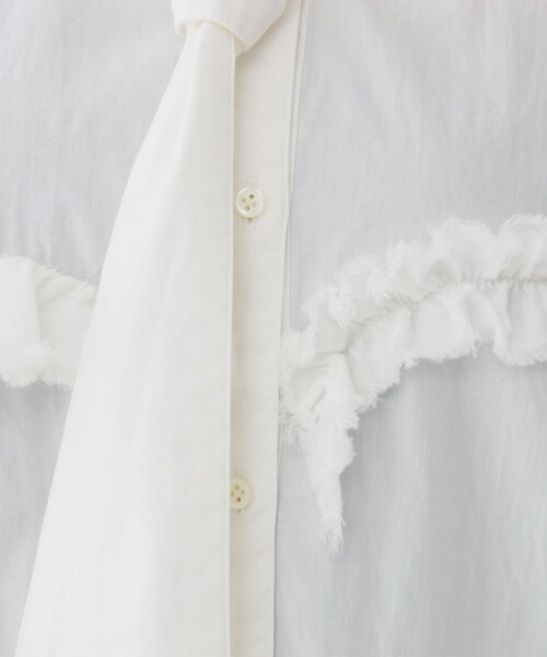 maturely（マチュアリー）の「maturely / オーガニック コットン ハート フリルシャツ（シャツ/ブラウス・レディース・ブラック/オフホワイト・1/0）」の15枚目の写真