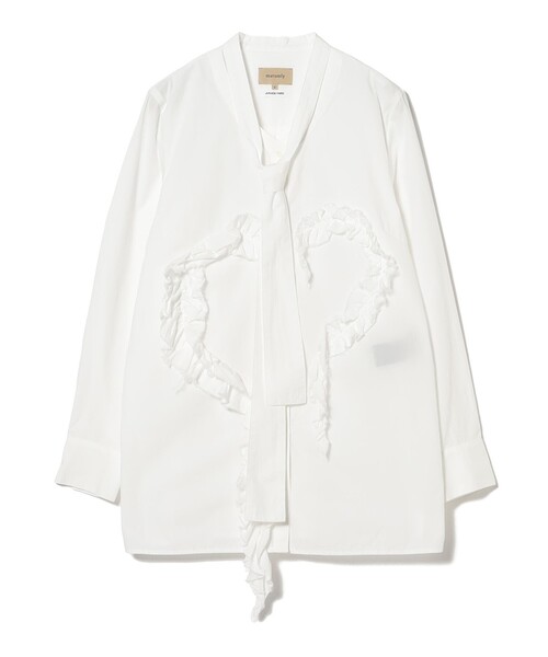 maturely（マチュアリー）の「maturely / オーガニック コットン ハート フリルシャツ（シャツ/ブラウス・レディース・ブラック/オフホワイト・1/0）」の21枚目の写真