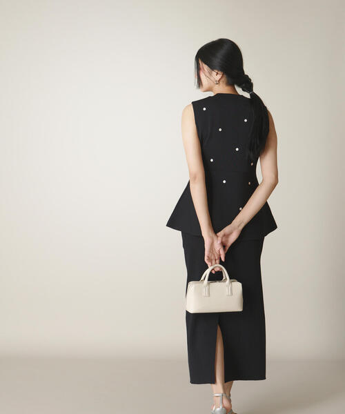 PROPORTION BODY DRESSING（プロポーションボディドレッシング）の「ドット刺繍ニットセットアップ / 1215240611（ワンピース・レディース・ブラック/ホワイト系その他・MEDIUM/P/S）」の5枚目の写真