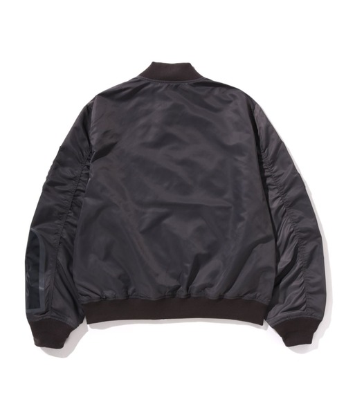 TONAL CHAIN STITCH SHARK BOMBER JACKET（ミリタリージャケット