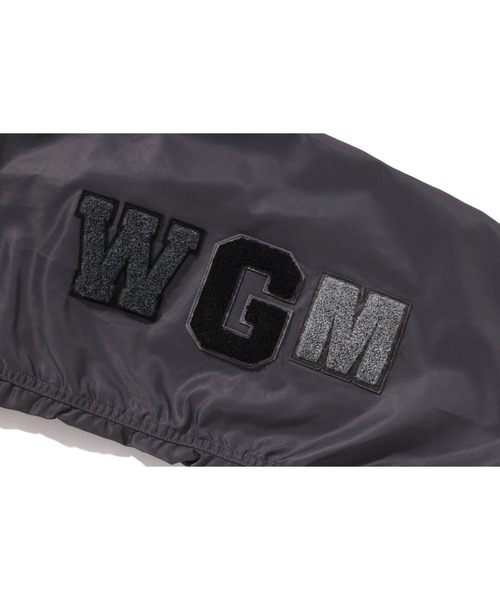 A BATHING APE（アベイシングエイプ）の「TONAL CHAIN STITCH SHARK BOMBER JACKET（ミリタリージャケット・メンズ・チャコール/ベージュ・LARGE/SMALL/X-LARGE/XX-LARGE/MEDIUM）」の9枚目の写真