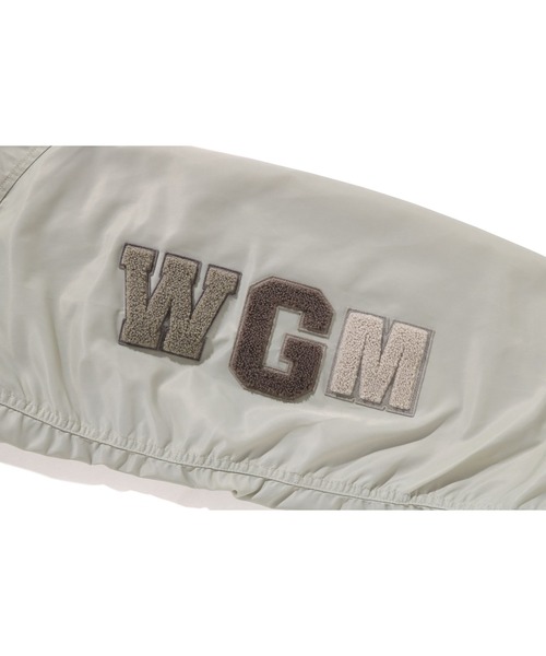 A BATHING APE（アベイシングエイプ）の「TONAL CHAIN STITCH SHARK BOMBER JACKET（ミリタリージャケット・メンズ・チャコール/ベージュ・LARGE/SMALL/X-LARGE/XX-LARGE/MEDIUM）」の10枚目の写真