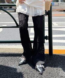 w closet | 【2サイズ展開】パッチワークフレアレースパンツ(その他パンツ)