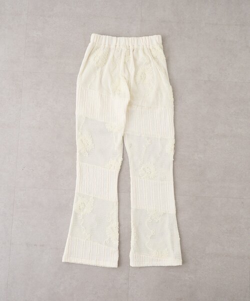 w closet（ダブルクローゼット）の「【2サイズ展開】パッチワークフレアレースパンツ（その他パンツ・レディース・ブラック/アイボリー・1/0）」の20枚目の写真
