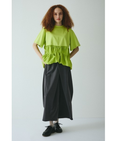 Frill A-line cut tops フリルAラインカットトップス（Tシャツ