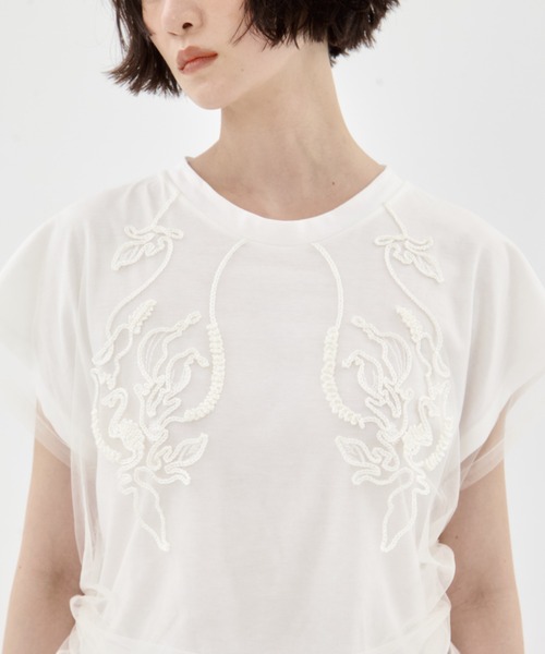 Petal lace overalls (Ice gray)
