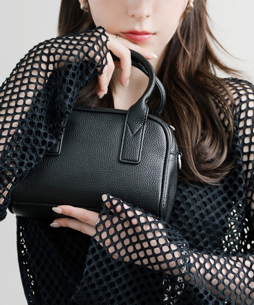 セール】2WAY PUレザーミニボストンバッグ ハンドバッグ ショルダー