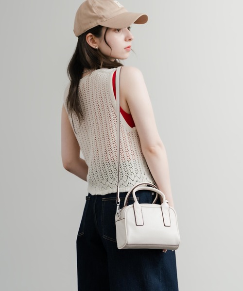 Rocky Monroe(ロッキーモンロー)の「2WAY PUレザーミニボストンバッグ ハンドバッグ ショルダーバッグ(ボストンバッグ・レディース・ブラウン/ベージュ/ブラック/ホワイト・FREE)」の8枚目の写真