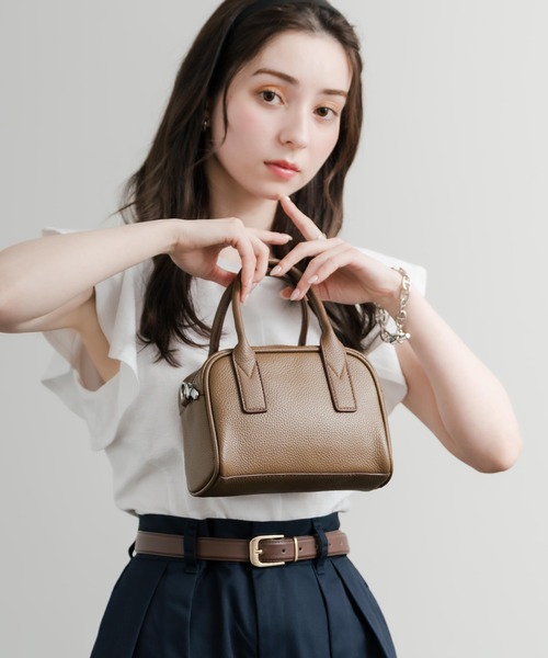 Rocky Monroe(ロッキーモンロー)の「2WAY PUレザーミニボストンバッグ ハンドバッグ ショルダーバッグ(ボストンバッグ・レディース・ブラウン/ベージュ/ブラック/ホワイト・FREE)」の18枚目の写真
