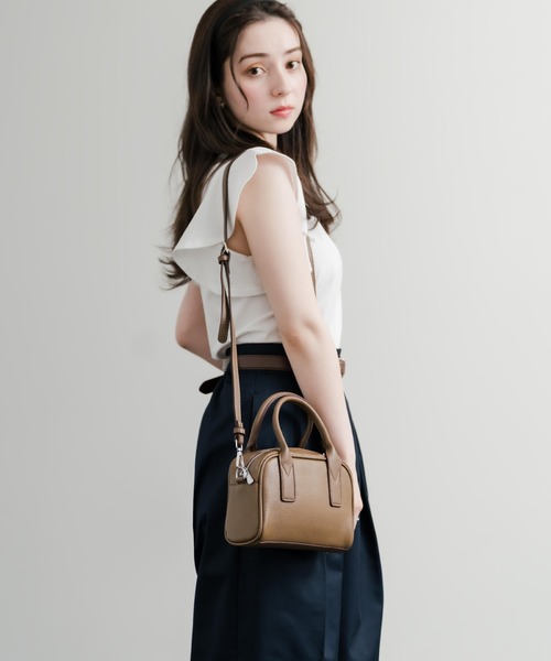 Rocky Monroe(ロッキーモンロー)の「2WAY PUレザーミニボストンバッグ ハンドバッグ ショルダーバッグ(ボストンバッグ・レディース・ブラウン/ベージュ/ブラック/ホワイト・FREE)」の19枚目の写真